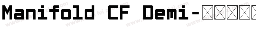Manifold CF Demi字体转换